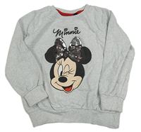 Svetlosivá mikina s Minnie Disney