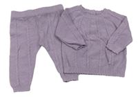 2set - Fialový vzorovaný svetr + tepláky St. Bernard