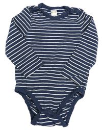 Tmavomodro-bílé pruhované body 