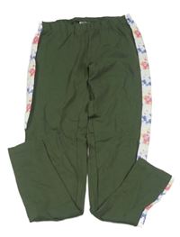 Khaki legíny s pruhmi Y.F.K.