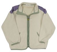 Bielo-fialová huňatá prepínaci bunda H&M