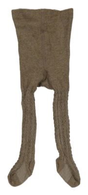 Hnědé vzorované punčocháče H&M