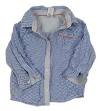 Tmavomodro-bílá vzorovaná košile C&A