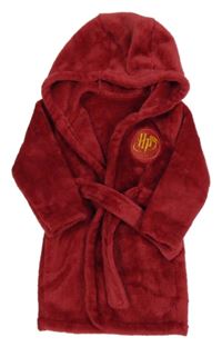 Vínový plyšový župan s kapucí - Harry Potter