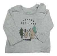 Světlešedé triko s medvídky 