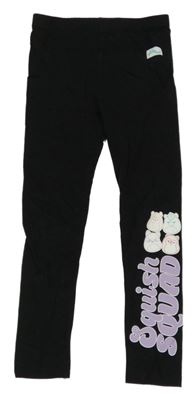 Černé legíny s nápisem a zvířátky George