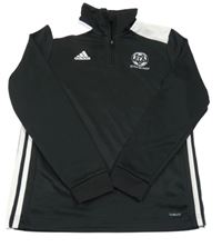 Čierno-biela športová mikina s potlačou Adidas