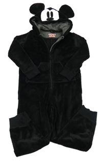 Černá plyšová kombinéza s kapucí - Mickey M&S