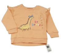 Nové - Oranžová mikina s dinem Dunnes