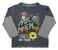 Antracitové triko - Mr. Men 