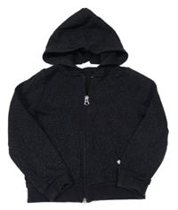 Čierna bodkovaná á prepínaci mikina s kapucňou H&M