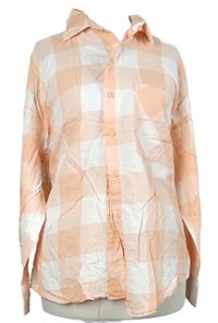 Dámska ružovo-biela kockovaná blúzka H&M
