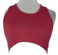 Dámský malinový vzorovaný sportovní crop top Aybl 