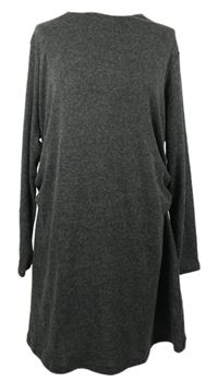 Dámske tmavosivé svetrové šaty H&M