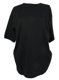 Pánske čierne rebrované tričko Bodyguide