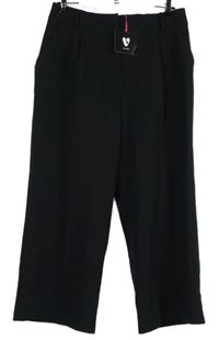 Dámské černé culottes kalhoty s puky Very 