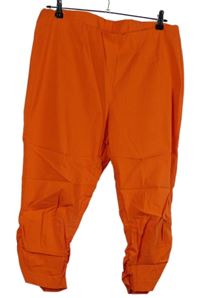Dámské oranžové capri elastické kalhoty 