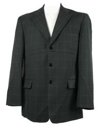 Pánské šedé kostkované sako 