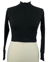 Dámské černé sportovní crop triko Primark 