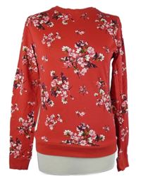 Dámská červená květovaná mikina H&M