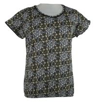 Nové - Dámské černo-béžové vzorované tričko Isle 