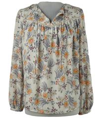 Dámská smetanová kytičkovaná halenka Peacocks 