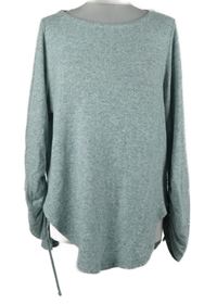 Dámský světlemodrý melírovaný lehký volný svetr 