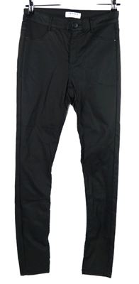 Dámske čierne potiahnuté é skinny nohavice Dorothy Perkins