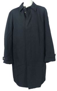Pánsky čierny šušťákový zimný kabát