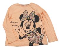 Neonově růžové triko s Minnie Disney