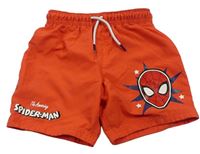 Červené plážové kraťasy so Spidermanem zn. M&S