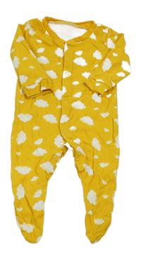 Žlutý overal s mráčky