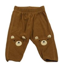 Hnedé fleecové nohavice s medveďmi H&M