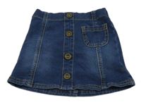 Modrá tepláková sukně riflového vzhledu s gombíky St. Bernard