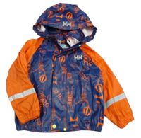 Modro-červená nepromokavá bunda s potápěči a kapucí Helly Hansen