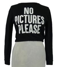 Dámska čierna crop mikina s nápisom Atmosphere