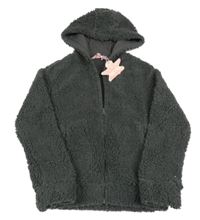 Nová - Tmavošedá chlupatá propínací mikina s kapucí Board Angels