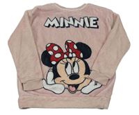 Svetloružová chlpatá mikina s Minnie H&M