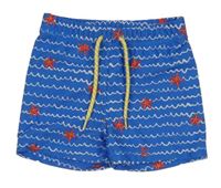 Modré vzorované nohavičkované plavky s hvězdicemi Mothercare