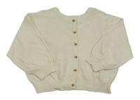 Smotanový perforovaný prepínaci oversize sveter zn. C&A