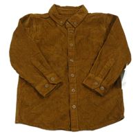 Nové- Hnědá manšestrová košilová bunda Matalan