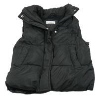 Čierna šušťáková zateplená vesta Mango