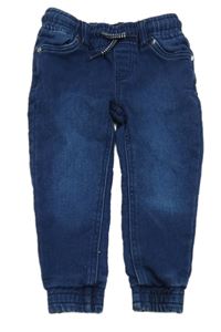 Tmavomodré cuff teplákové rifle PEP&CO