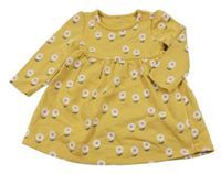 Okrové květované teplákové šaty M&S