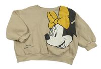 Béžová oversize mikina s Minnie Zara