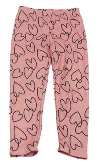Ružové legíny so srdiečkami Shein
