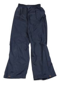 Tmavomodré šušťákové nepromokavé nohavice Higear