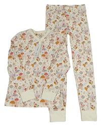 Nové - Smetanové pyžamo s vílami a květinami George