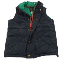 Tmavomodrá šusťáková zateplená vesta Joules