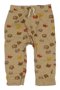 Hnedé tepláky s medvedíkmi a liškami Nutmeg